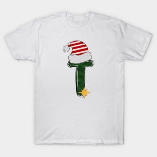 Letter T - Christmas Letter T-Shirt